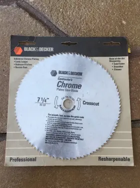 73-127 Black Decker New And Professional Crooscut Saw Chrome Plated Blade