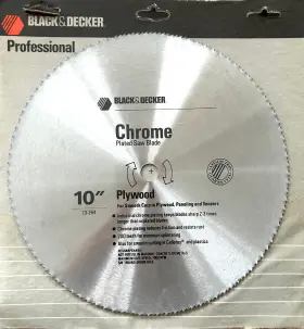 73-264 Black Decker And Professional 10 Inch Plated Saw Blade Plywood