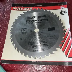 73-374 Black Decker Nip And 71/4 Inch 40 Carbide Teeth Saw Blade For Wood Made In Uk 1995