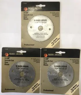 73-698 Black & Decker 3 Qty And 3-3/8 Inch Smoot Cut Circular Saw Blade 50 Teeth Nos