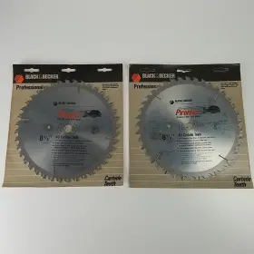 73-759 Black Decker Lot 2 New Carbide Tooth Piranha 8 1/4 Inch Saw Blade 40 Teeth
