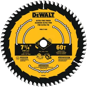 Dwa171460l Black & Decker Dewalt 7-1/4 Inch 60t Tungsten Carbide Circular Saw Blade