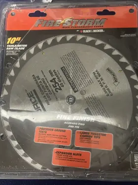 Fs1060sb Black Decker Firestorm 10 Inch 60 Tooth Carbide Blade Table Saw Miter -