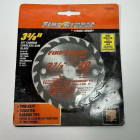 Fs338sb Black & Decker Fire Storm 3 3/8 Inch 20t 15mm Arbor Carbide Cordless Saw Blade Nos
