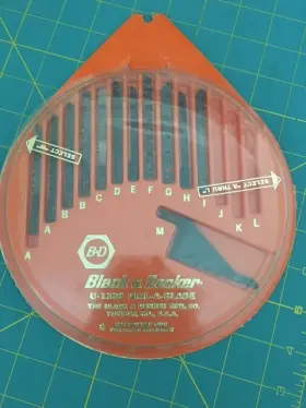 U-1339 Black Decker Vintage And Dial-a-blade With Some Blades. Made In Usa 8 Inch X10