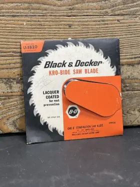 U-1820 Black Decker Vintage And Kro-bide 8 Inch Circular Saw Blade Nos In Original Package