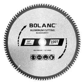 Bolanc 736809314580 10 Inch 100 Tooth Aluminum Cutting Tcg Circular Saw Blade With 5/8 Arbor