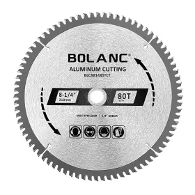 Blca81480tct Bolanc 8-1/4 Inch 80 Tooth Aluminum Cutting Tcg Circular Saw Blade With 5/8 Arbor