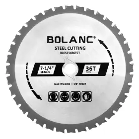 Blcs71436tct Bolanc Metal Ferrous Steel Cutting Circular Saw Blade 7-1/4 Inch 36 Tooth With 5/8 I