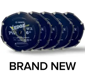 Cb706fc Bosch 7-1/4 Inch Circular Saw Blade Fiber Cement 6t Edge Extreme Carbide New 5 Pack