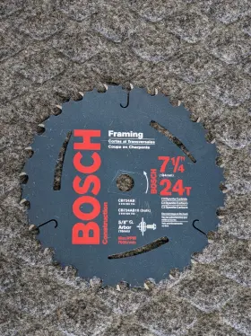 Cb724ab Bosch 7-1/4 Inch Circular Saw Blade For Framing 24 Teeth 5/8 Arbor