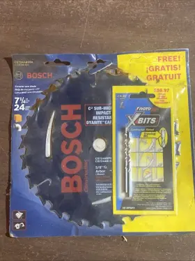 Cb724ab10h Bosch 7-1/4 Inch X 24 Teeth Carbide Circular Saw Blade 5/8 Arbor Usa