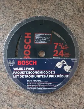 Cb724ab3 Bosch Value 3 Pack 7 1/4 Inch 24 Tooth Carbide Framing Circular Saw Blades