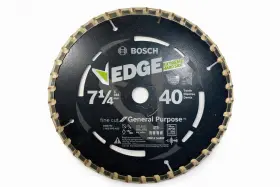 Dg8740 Bosch Edge 7-1/4 Inch 40t Carbide Circular Saw Blade Fine Cut General Purpose