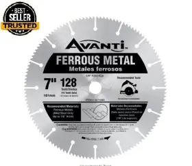 Branded 313037137183 7 Inch X 128-tooth Metal Cutting Circular Saw Blade Avanti New