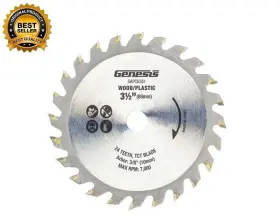 Branded 313053270277 Genesis Circular Saw Blade 3 1/2 Inch 24 Tooth Tungsten Carbide Tipped Cutting