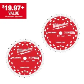 Branded 744110253870 6-1/2 Inch X 24-tooth Framing Circular Saw Blade 2-pack