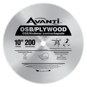 A10200x Branded 10 Inch X 200-teeth Osb/plywood Saw Blade