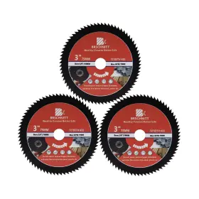Brschnitt 313103633687 Hss Circular Saw Blade 3inch - 3pcs 72t 10mm Bore Cutting Discs For Wo