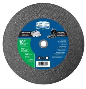 Century Drill & Tool 081838086107 08610 Masonry Blade 10 Inch Aluminum Oxide Grit Double Reinforced Cuts Masonr