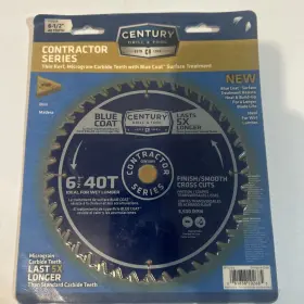 10268 Century Drill & Tool And 6-1/2 Inch 40 Teeth Saw Blade Contractor Series Carbide