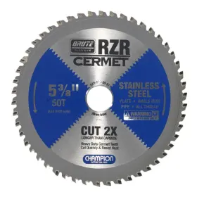 Champion B07d7d4765 Cutting Tool Corp Circular Saw Blade 5-3/8 50t Rzr-538-50-st- Cut