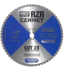 Rzr-14-64-s Champion Cutting Tool Circular Saw Blade 14 Inch 64t -cut Steel