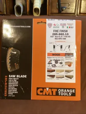 285.660.10 Cmt 10 Inch 60 Tooth Atb Wood Orange Chrome Full Kerf Italy