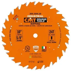 201.024.10 Cmt 664252000258 Industrial Ripping Saw Blade 10-inch. X 24 Teeth Ftg Grind With 5
