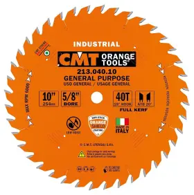 213.040.10 Cmt 664252006229 Industrial General Purpose Saw Blade 10-inch X 40 Teeth 20 Atb G