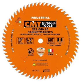 221.060.10 Cmt 664252006267 Industrial Cabinetshop Saw Blade 10-inch X 60 Teeth Tcg Grind Wit