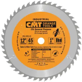 251.045.12 Cmt 664252007660 Itk General Purpose Saw Blade 12-inch X 45 Teeth 1ftg 2atb Grind