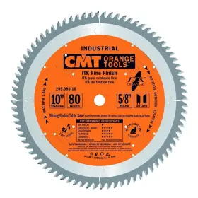 255.080.10 Cmt 664252007783 Itk Industrial Fine Finish Saw Blade 10inch X 80 Teeth 40 Atb Grind W