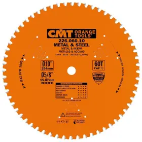 226.060.10 Cmt 664252017393 Industrial Dry Cut Steel Saw Blade 10-inch X 60 Teeth 8 Fwf Gr Inch