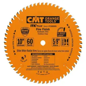 P10060s Cmt 664252036578 Itk Plus Finish Sliding Compound Saw Blade 10 X 60 Teeth At