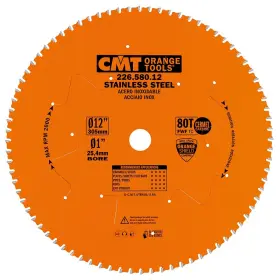 Cmt226.580.12 Cmt 226.580.12 Stainless Steel Saw Blade With 12-inch By 80 Teeth 8-degree Fwf An