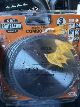 K1003c Cmt 10 Inch Contractor Carbide Circular Saw Blade - 3 Piece Set New