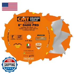 Cmt Orange Tools B000q95t60 230.012.08 Dado Pro Set 8-inch X 12 Teeth Ftgatb Grind