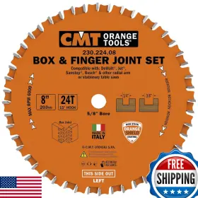 B00dpe9zmw Cmt Orange Tools Chrome Carbide 8 And Finger Joint Set 24 Teeth Flat