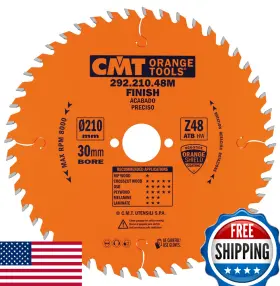 292.210.48m Cmt Orange Tools B00ev52lw0 General Purpose Saw Blade 8-1/4 Inch 48t 15 Atb 30mm
