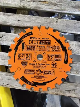 P06524 Cmt Itk Plus 6-1/2 Inch Carbide Tipped Blade