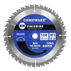 Comoware 726084342873 7 1/4 Inch Circular Saw Blade 40t Atb 5/8 Arbor Tct Carbide