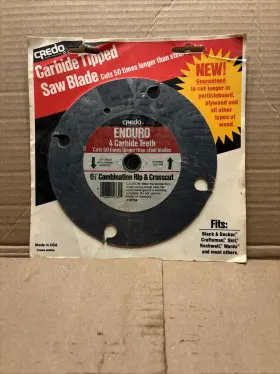 12734 Cr Do Credo Enduro 6 1/2 Inch Combination Rip And Crosscut 4 Carbide Tipped Teeth Blade