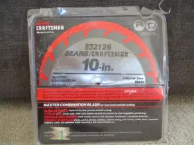 9-32126 Craftsman 32126 10 Inch 64 Tooth Master Combination Circular Saw Blade - New #