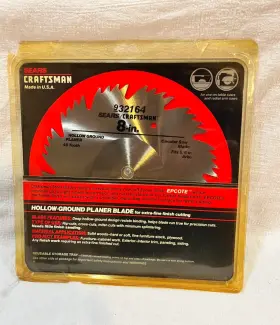 93164 Craftsman 32165 Sears 8 Inch Hollow Ground Planer Circular Saw Blade 48 Tooth