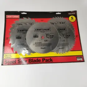 32302 Craftsman 5 Pc Steel Circular Saw Blade Set New Old Stock