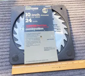 32476 Craftsman Usa 10 Inch 24 Tooth Carbide Tipped Circular Saw Blade 5/8 Arbor