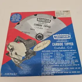 Craftsman 32483 Sears Kromedge Carbide Tipped Controlled Cut Blade 7 1/4 Inch #32483