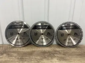 37649 Craftsman 37657 Lot Of 3 10 Inch Carbide Tooth Circular Saw Blade / 37648