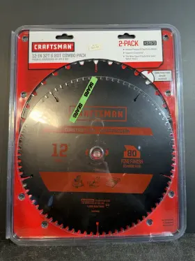 37673 Craftsman Nos Sears 12 Inch Miter Saw Blades 2pack 32 &80 Tooth Combo Rare